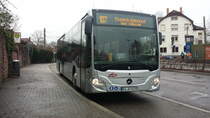 Hier ist der neue KA AV 9639 der AVG auf der Buslinie 107 zum Durlach Bahnhof über Killisfeld. Gesichtet am 10.03.2018 am Erbprinz in Ettlingen.