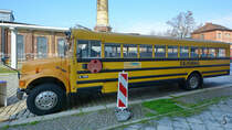 The International 3800 T444E  American Schoolbus  in good old Germany (Dresden, April 2017)