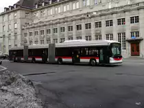 VBSG - Trolleybus Nr.192 unterwegs auf der Linie 1 vor dem Bahnhof bei den Bushaltestellen in St.Gallen am 09.03.2018