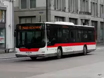 VBSG - MAN Lion`s City  Nr.204  SG  198204 unterwegs auf der Linie 6 vor dem Bahnhof bei den Bushaltestellen in St.Gallen am 09.03.2018