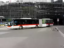 VBSG - MAN Lion`s City  Nr.276  SG  198276 unterwegs auf der Linie 7 vor dem Bahnhof bei den Bushaltestellen in St.Gallen am 09.03.2018