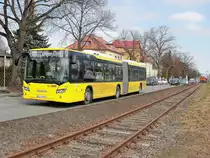Scania Citywide (4747) der BVG in Berlin Rudow  am 17. März 2018.