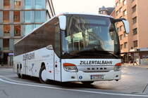 Setra S419UL der Zillertaler Verkehrsbetriebe am Busbahnhof Innsbruck. Aufgenommen 9.3.2018.