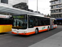 regiobus Gossau - MAN Lion`s City Nr.43  SG 173250 unterwegs auf der Linie 151 vor dem SBB Bahnhof bei den Bushaltestellen in St.Gallen am 09.03.2018