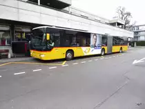 Postauto - Mercedes Citaro  BE 666082 in Aarberg vor der Post am 15.03.2018