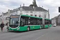 Mercedes Citaro 7011, auf der Linie 34, bedient die Haltestelle Wettsteinplatz. Die Aufnahme stammt vom 15.03.2018.
