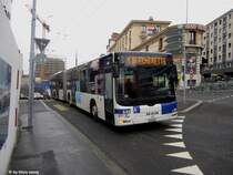 tl Nr. 646 (MAN A40 Lion's City GL) am 15.3.2018 beim Bhf. Lausanne