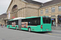 Mercedes Citaro 711, auf der Linie 30, wartet an der Endstation beim Badischen Bahnhof. Die Aufnahme stammt vom 15.03.2018.