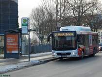 MAN Lion's City CNG der Stadtwerke Greifswald in Greifswald am 20.01.2017