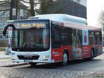 MAN Lion's City CNG der Stadtwerke Greifswald in Greifswald am 20.01.2017