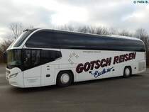 Neoplan Cityliner von Gotsch Reisen aus Deutschland vor dem Kap Arkona am 29.12.2016