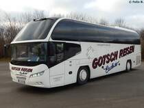 Neoplan Cityliner von Gotsch Reisen aus Deutschland vor dem Kap Arkona am 29.12.2016