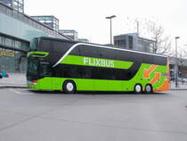 Setra S431DT - Flixbus - unbekannt Firma -  am 30. März 2018 am Bahnhof Berlin Südkreuz.