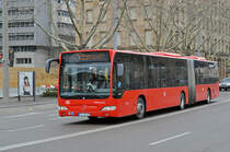 Mercedes Citaro von Südbadenbus,fährt als Eisenbahnersatz zum Badischen Bahnhof. Die Aufnahme stammt vom 01.04.2018.