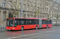 Mercedes Citaro von Südbadenbus wartet auf einem Parkplatz beim Badischen Bahnhof. Die Aufnahme stammt vom 01.04.2018.