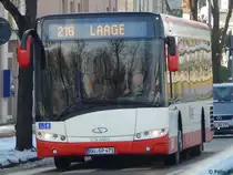 Solaris Urbino 12 von Regionalbus Rostock in Güstrow am 18.01.2017
