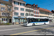 VBG/Eurobus Volvo Hybrid am 11. April 2018 im Fahrschuleinsatz in Winterthur.