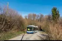 Bahnersatz Ringlikon - Uetliberg wegen Bauarbeiten vom 3. April bis am 10. Mai 2018. Zum Einsatz kommt ein Hess Bergbus der AHW Busbetriebe. Aufnahme vom 12. April 2018.
