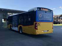 Heck Ansicht des neuen MB C2 K von Aeschi, am 18.4.18 auf dem Betriebshof in Aeschi.