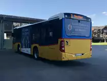 Heck Ansicht des neuen MB C2 K von Aeschi, am 18.4.18 auf dem Betriebshof in Aeschi.