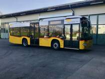 Neuer C2 K vom PostAuto Standort Aeschi, am 18.4.18 nach seinem Einsatz auf dem Betriebshof in Aeschi bei Spiez.