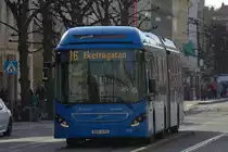 Buslinie 16 Richtung Eketrägatan , Bustyp ein Volvo. 13.04.2018 10:13 Uhr.