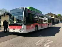 BGU C2 NGT Nr. 29 steht am 21.4.18 beim Bahnhof Süd in Grenchen.