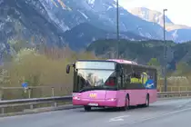 Solaris Urbino LA-459BK der Landecker Verkehrsbetriebe als Stadtbus Landeck an der Haltestelle Landeck-Zams Bahnhof. Aufgenommen 17.4.2018.