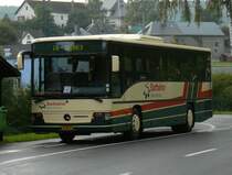 . B 1612  Mercedes Integro des Reise Unternehmens Bartholm aus Clervaux, fotografiert in der Nhe von Drauffelt am 11.09.08