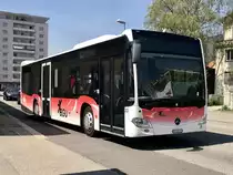 BGU C2 Ü Nr. 20 am 21.4.18 bei der Abfahrt am Bhf Grenchen Süd.