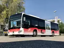 BGU C2 Ü Nr. 20 wartet am 21.4.18 beim Bhf Grenchen Süd auf seine Abfahrt.