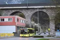 Mercedes Citaro 2. Generation von Paznauntaler LA-PVU11 als Linie 260 beim Bahnviadukt in Landeck. Nach Neuvergabe des Linienbündels wurde statt der vierstelligen Liniennummer eine dreistellige des Verkehrsverbundes eingeführt, die führende Ziffer 2 steht dabei für den Bezirk Landeck. Aufgenommen 17.4.2018.