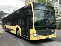 STI mB C2 Nr 187 nach der Ankunft hinter dem Bahnhofplatz Thun.