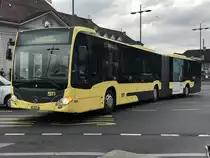 STI C2 Gelenkbus 163 kurz vor der Endstation in Thun am 26.4.18.