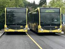 Wärend der STI C2 185 links parkiert wurde, wird er am 26.4.18 vom C2 179, der Richtung Haltekante fährt, überholt.