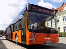 MAN Lion's City der PVM Waren in Neubrandenburg am 31.07.2014