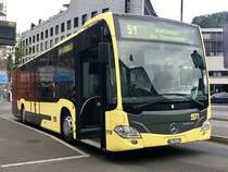 STI C2 Solobus 178 der Linie 51 nach Wattenwil, am 26.4.18 beim Bhf Thun am warten.