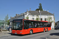 MAN Lions City von Südbadenbus, auf der Linie 38, bedient die Haltestelle Wettsteinplatz. Die Aufnahme stammt vom 19.04.2018.