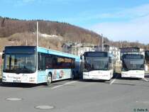 MAN Lion's City und Solaris Urbino 12 der VVR in Sassnitz am 11.03.2017