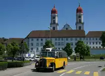 Historische Postautos der Marken SAURER, BERNA UND FBW anlässlich der Ausfahrt vom 8. Mai 2018 in St. Urban.
Foto: Walter Ruetsch 