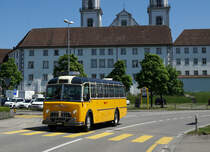 Historische Postautos der Marken SAURER, BERNA UND FBW anlässlich der Ausfahrt vom 8. Mai 2018 in St. Urban.
Foto: Walter Ruetsch 