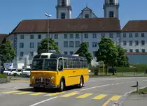 Historische Postautos der Marken SAURER, BERNA UND FBW anlässlich der Ausfahrt vom 8. Mai 2018 in St. Urban.
Foto: Walter Ruetsch 