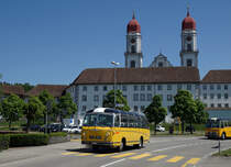 Historische Postautos der Marken SAURER, BERNA UND FBW anlässlich der Ausfahrt vom 8. Mai 2018 in St. Urban.
Foto: Walter Ruetsch 