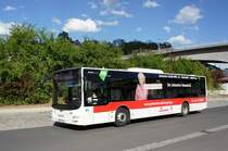 Bus Aue / Bus Erzgebirge: MAN Lion's City Ü der RVE (Regionalverkehr Erzgebirge GmbH), aufgenommen im April 2018 am Bahnhof von Aue (Sachsen).
