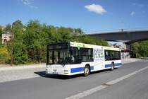 Bus Aue / Bus Erzgebirge: MAN NL der RVE (Regionalverkehr Erzgebirge GmbH), aufgenommen im April 2018 am Bahnhof von Aue (Sachsen).