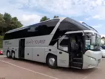 Neoplan Starliner von Wörlitz Tourist aus Deutschland im Stadthafen Sassnitz am 12.08.2014
