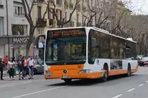 Mercedes Citaro 385, auf der Linie 1, unterwegs in Cagliari. Die Aufnahme stammt vom 08.05.2018.
