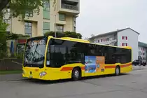 Mercedes Citaro 85 der BLT, auf der Linie 47, wartet an der Endstation beim Bahnhof Muttenz. Die Aufnahme stammt vom 02.05.2018.
