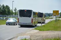 TF-VG 243 fährt am 04.06.2016 für die ILA auf der Shuttle-Linie  S . Aufgenommen wurde ein Mercedes Benz Citaro II Ü der VTF.
