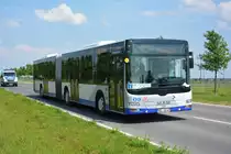 Am 04.06.2016 fährt HVL-VG 439 für die ILA auf der Shuttle-Linie S zwischen ILA Gelände und Bahnhof Schönefeld. Aufgenommen wurde ein MAN Lion's City G der Havelbus.
